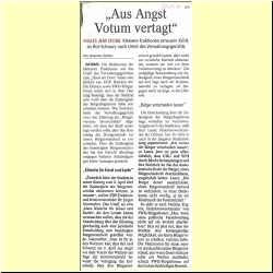 2014 04-22 Aus vor Votum vertagt